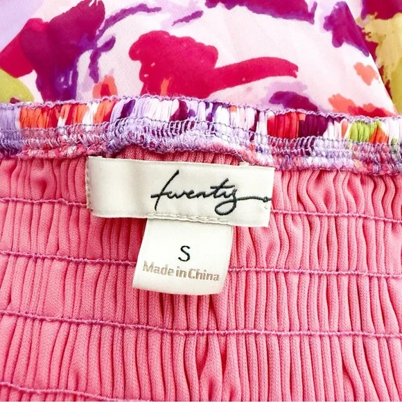 Vintage Y2K Forever 21 Floral Strapless Babydoll Tunic Mini Dress Size Small (S) - Picture 8 of 9